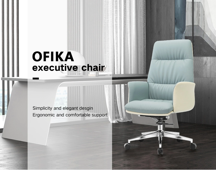 Ahsipa Furniture Luxury PU Leather Executive Office Swivel Lift Office Chair Home Office Chair Visiter Chairs with Wheels