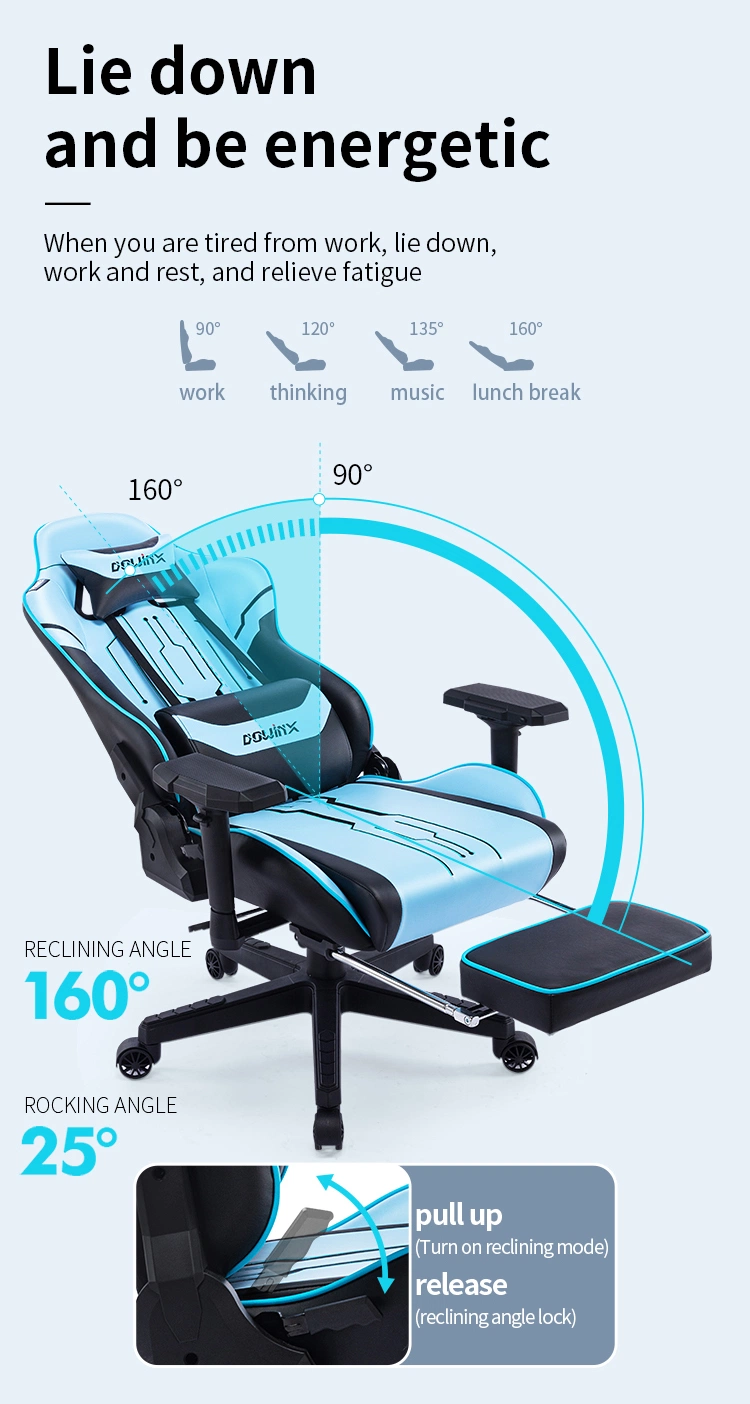 Office Racing Computer Reclining Leather Silla Gamer Direct Sales Gaming Chair with Footrest