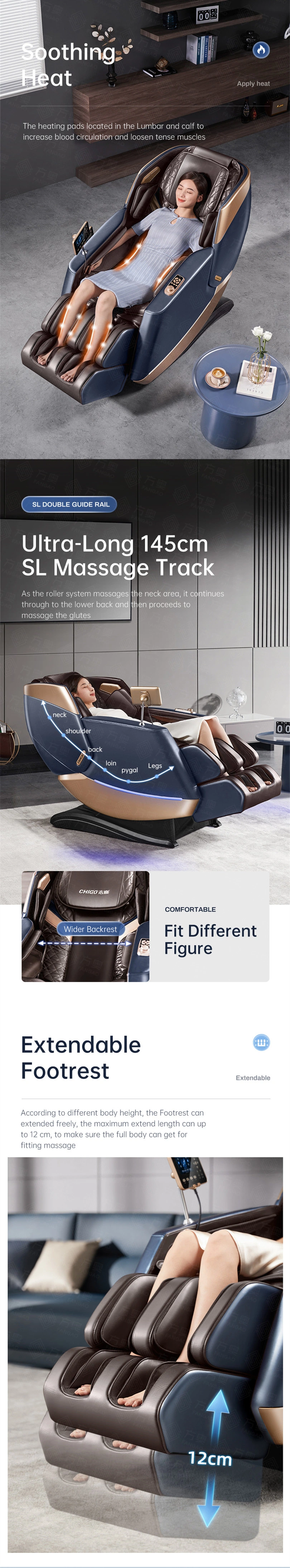 Innovative Products 2023 Luxury SL Electric Cheap Massage Chair 3D Zero Gravity Full Body 4D Massage Recliner Chair Armchair