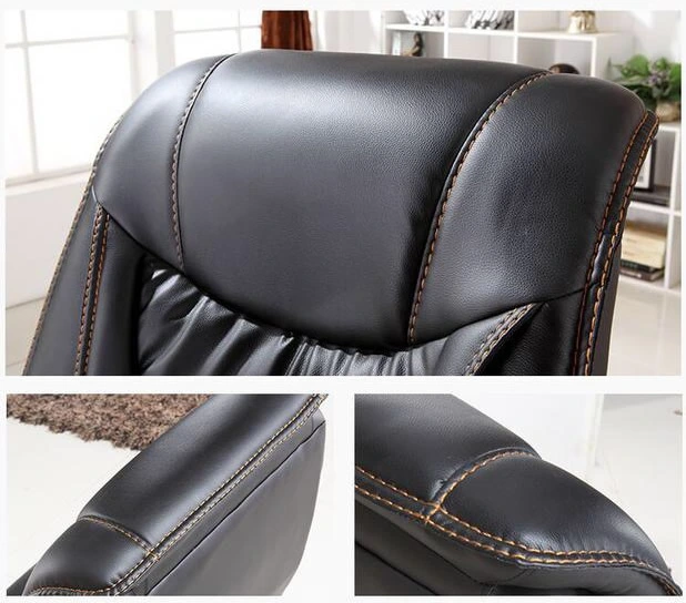 Manager Executive Oversized Faux Reclining Desk Wooden Swivel Leather Chairs