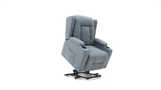 Geeksofa Lazy Boy Living Room Leather or Fabric Power Electric Riser Lift Recliner Chair with Massage for The Elderly