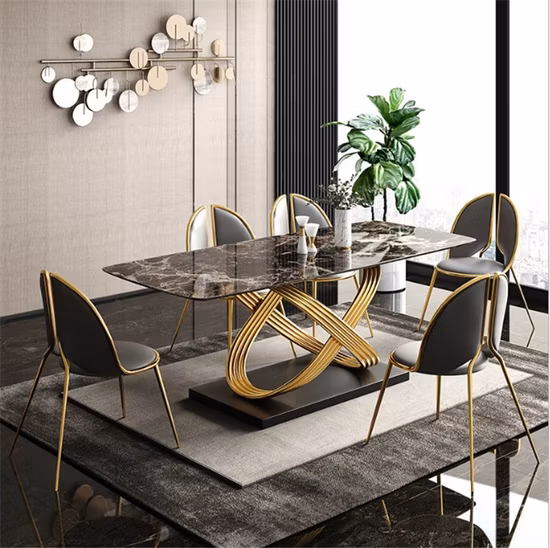 Classic Hotel Banquet Silla Stainless Steel Luxury Golden Stacking Round Back Metal Restaurant Wedding Banquet Chiavari Dining Room Table Furniture Chair