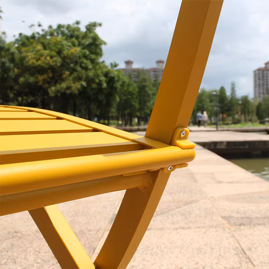 Modern Garden Backyard Leisure Furniture Outdoor Patio Metal Dining Folding Garden Chair