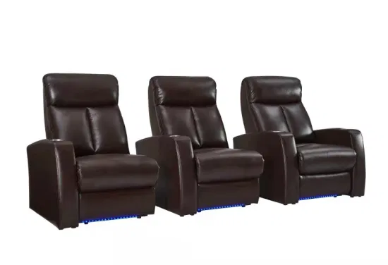 Custom Home Theater Chair with Leather or Fabric in Electric Recliner