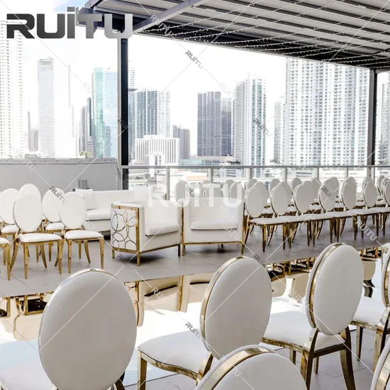 Wholesale Stacking Gold Stainless Steel Dining Chair Wedding Banquet Hall Chairs
