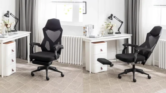 Free Sample China Factory Price Ergonomic Office Chairs with Footrest and Manufacturers for Commercial Use Office Solution